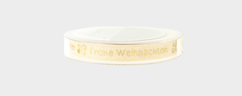 Stoffband Frohe Weihnachten 15mm x 20m