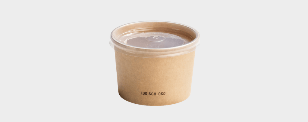 Suppenbecher "Logisch Öko" Ø98xH70mm 360ml braun