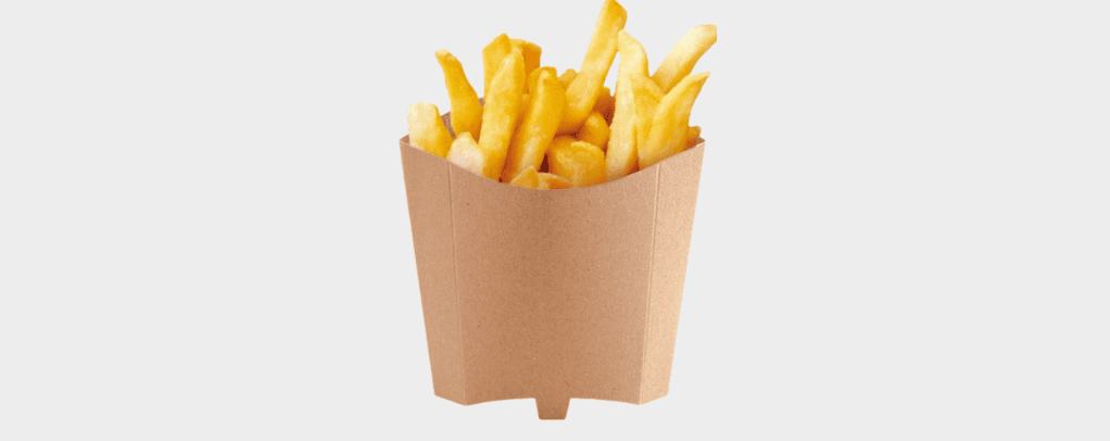 Pommes Frites Tasche 85x51x95mm braun